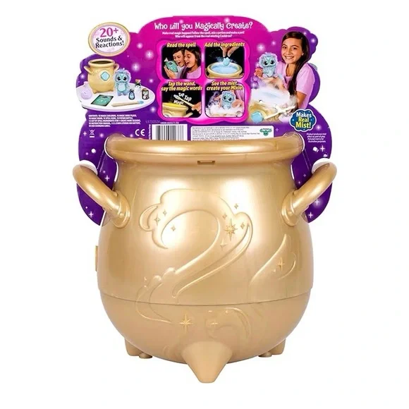 Magic Mixies Magical Cauldron with Plush Toy - Gold and Blue - Picture 7 of 7